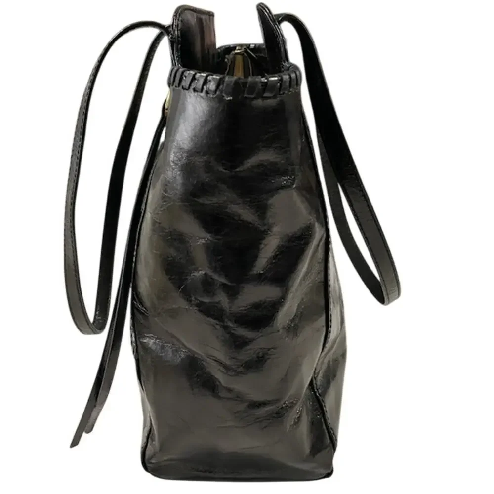 HOBO "Praise" leather tote bag in black. - Picture 2 of 15